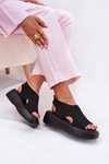 Women Sandals On Platform Black Kavira