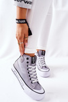 High Sneakers On A Platform Big Star II274016 Grey
