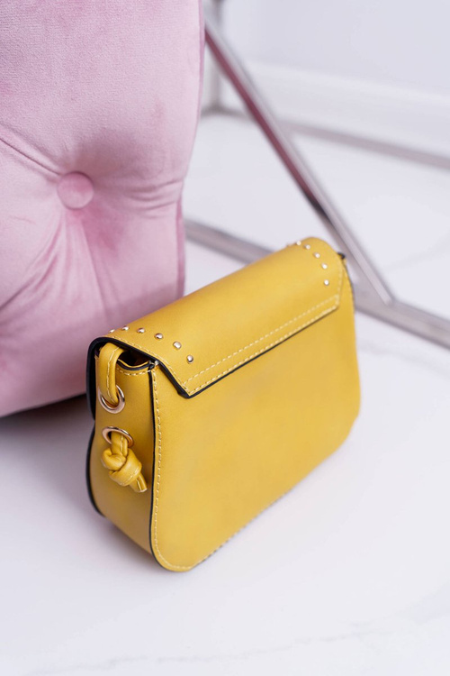 Women's Handbag Small Chest Golden Rivets Yellow
