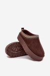 Children Youth Snow Boots With Embroidery On Platform Chocolate Jolisse