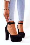 Women's Platform Stiletto pumps Suede Black Netel