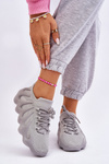 Sneakersy Damskie Wsuwane Szare Myles