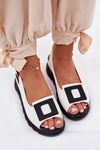 Leather Women's Wedge Sandals with Decoration Artiker 56C2157 White