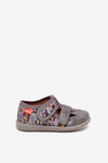 Children's Slippers Milami With Velcro Grey Vehicles Reathiana