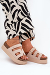 Slides On Chunky Platform Beige Daldiva