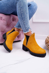 Women's Zirconia Stiletto Boots Yellow Sissy