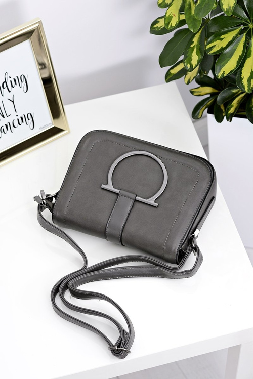 Women's Grey Shoulder Handbag Letter Bag