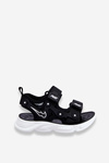 Boys Velcro Sandals Black And White Tobias 
