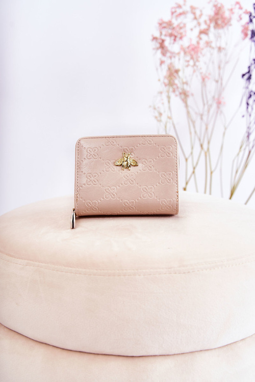 Women's Small Wallet With Ornament Beige Sanchos