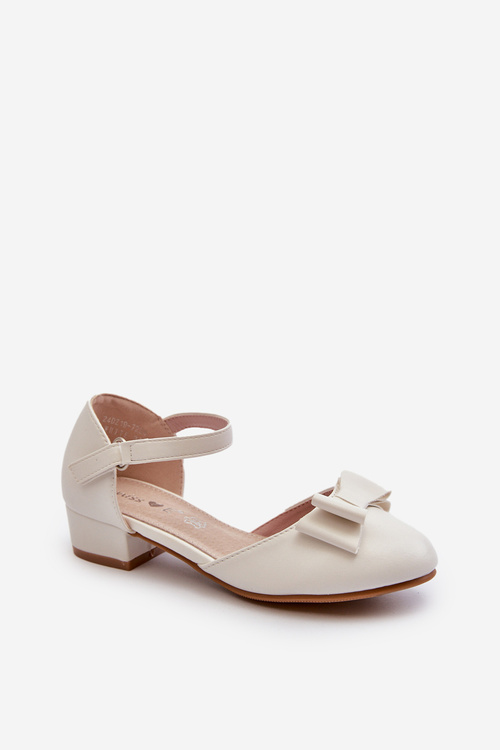 Girls' Ballerina Flats with Bow White Andarifa