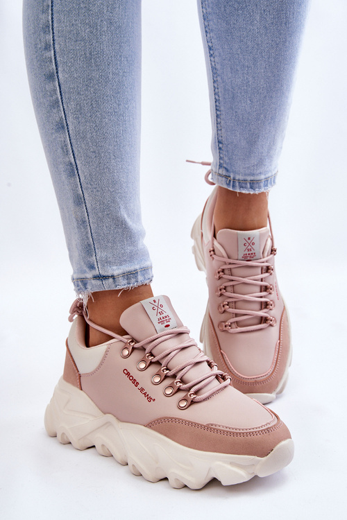 Sneakersy Damskie Platforma Nude Cross Jeans KK2R4072C