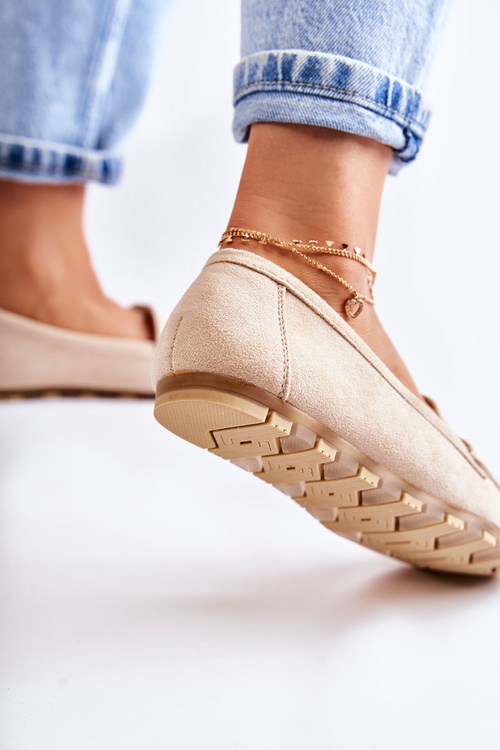 Women's Suede Loafers Beige Clona