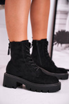 Women's Flat Boots Black Malawi