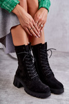 Women's Warm Suede Boots Black Hermesa