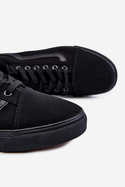 Men's Textile Warm Sneakers Black Harry