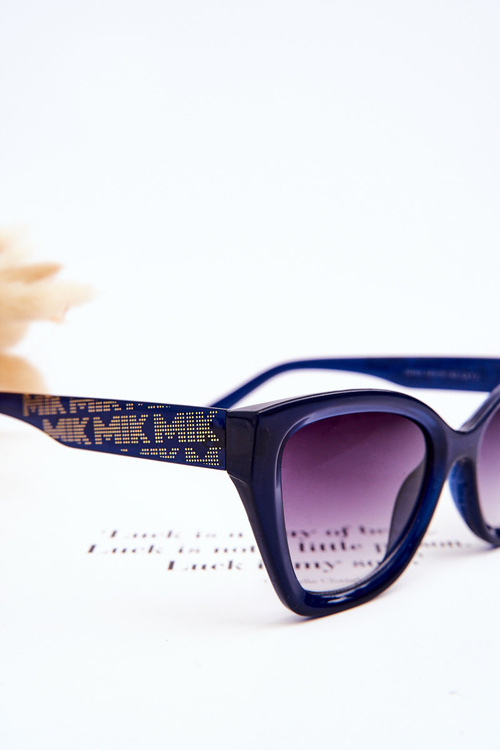 Women's Sunglasses With Lettering M2404 Navy Blue