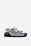 Blue Women's Embellished Denim Sandals Irmale