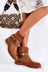 Suede Boots On Hidden Wedge Brown Verine