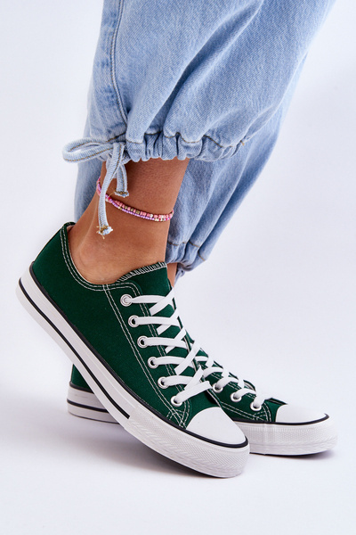 Trampki Klasyczne Niskie Damskie Zielone Vegas