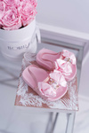 Children's Rubber Flip Flops With Bow Pink Senari