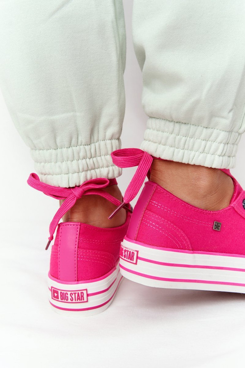 Women's Sneakers On A Platform BIG STAR HH274054 Fuchsia