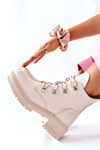 Women’s Leather Boots Beige Nicole 2674