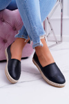 Black Women's Flate Espadrilles
