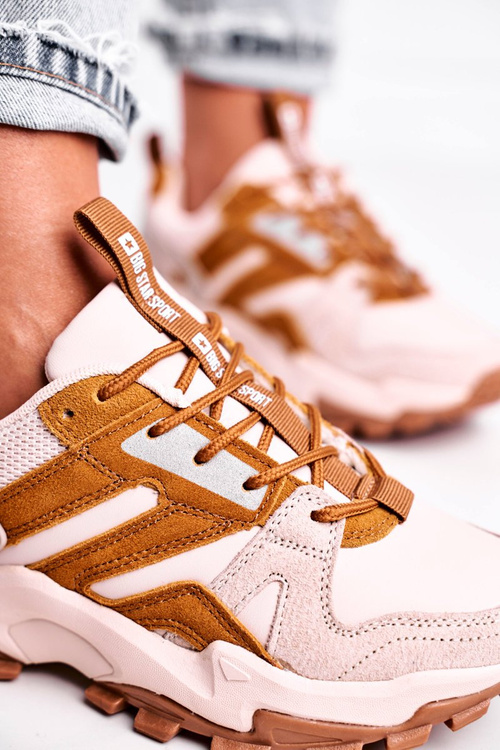 Women's Sport Shoes Sneakers Big Star Beige GG274664