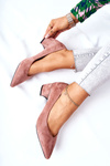 Suede Pumps On A Block Heel Pink Rossie