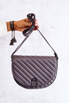Quilted Letter Bag with Magnet Grey Meridith