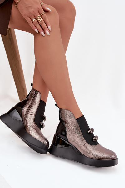 Women's Platform Boots D&A MR52-106 Metallic