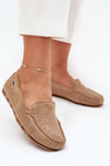 Women’s Perforated Moccasins Made Of Eco Suede Brown Amrutia
