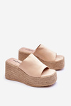 Women's Wedge And Platform Slippers Beige Ysabel