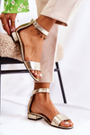 Women's Leather Sandals Gold Shanley