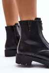 Women's Black Zip-Up Boots Tisaia