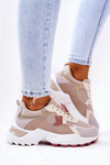 Platform sports shoes Beige and pink Berenice