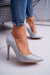 Women's Brocade Silver Vivien Stilettos