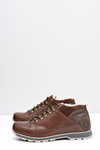 Men's Brown Warmed Trafer Half Boots