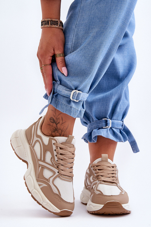 Women's Sport Shoes Beige Contiro