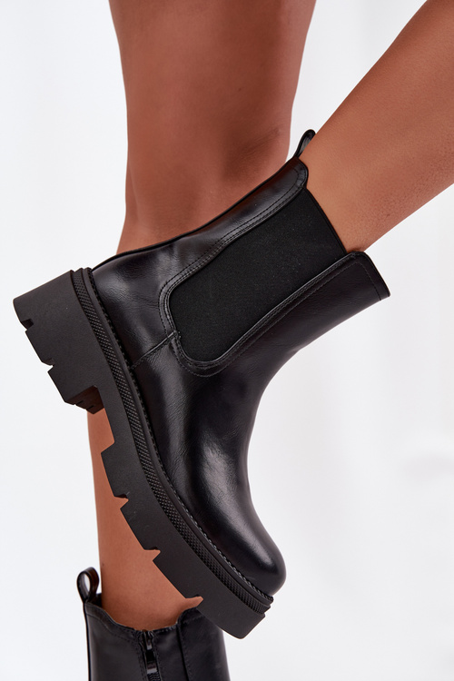 Insulated ankle boots with zipper Black Niviane