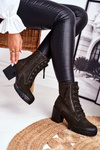 Women's Boots On High Heels Khaki Vimen