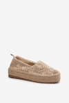 Women's Lace Platform Espadrilles Beige Elarose