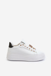 Women's platform sneakers with white embellishments Herbisa