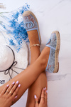 Espadryle Damskie Koronkowe Niebieskie Summer Dream
