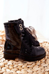Children's Spring Lacquered Black Boots from Semissa
