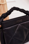 Small Quilted Purse On A Chain NOBO NBAG-K1330 Black