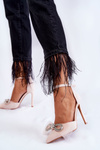 Elegant Pumps On A Pin With A Bow Beige Hettie