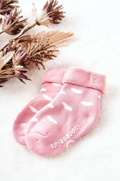 Children's Socks In Hearts Pink