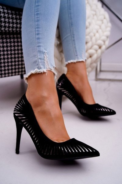 Women's Suede Stilettos Black Fenne