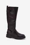 Insulated Women's Boots with Flat Heel with Buckles Black Sorelle